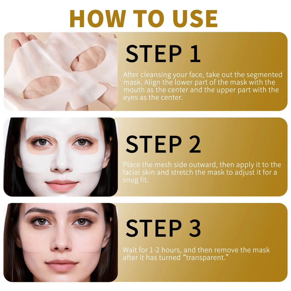Mascarilla facial de colágeno para arrugas durante la noche, para el cuidado de la piel antienvejecimiento, hace que la apariencia de la piel, mascarilla hidratante más suave y más firme para mujeres
