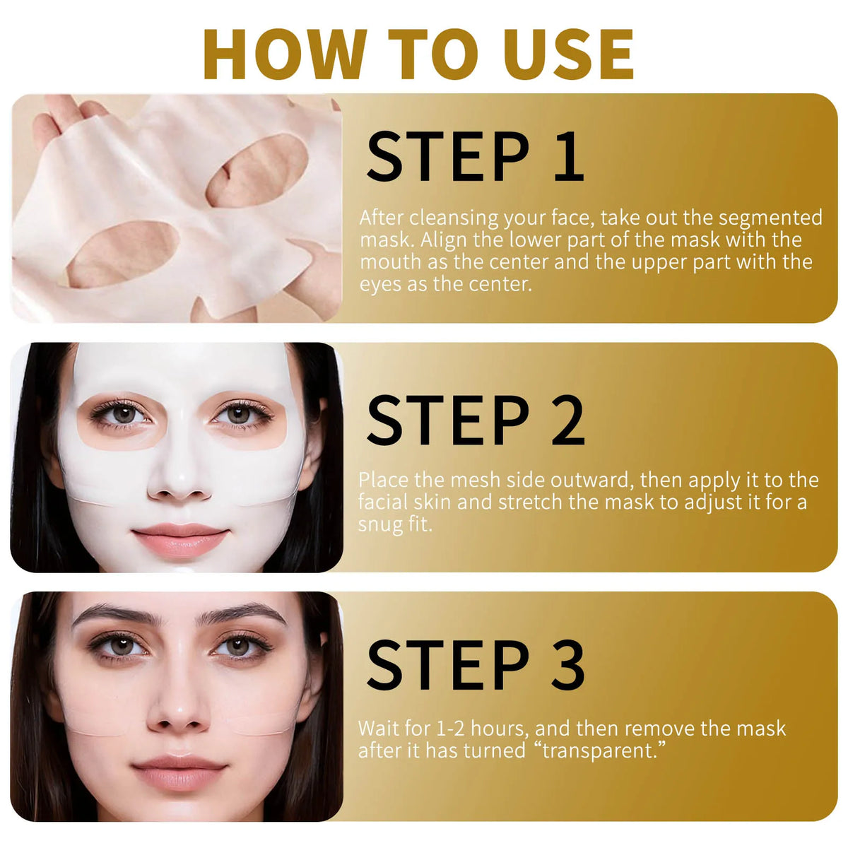 Mascarilla facial de colágeno para arrugas durante la noche, para el cuidado de la piel antienvejecimiento, hace que la apariencia de la piel, mascarilla hidratante más suave y más firme para mujeres