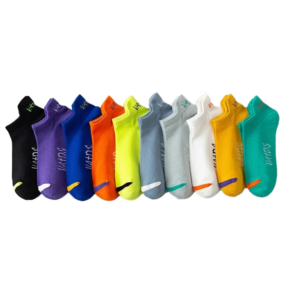 5/10/20/30 pares de calcetines tobilleros para hombre, calcetines invisibles transpirables con letras a la moda, estilo deportivo, a prueba de olores, absorbentes del sudor