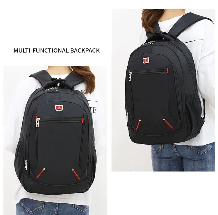 Mochila de Estilo Moderno para Hombre, Mochila Casual de Gran Capacidad, Bolsa de Viaje Multifuncional para Computadora, Mochila Escolar Mediana a Grande