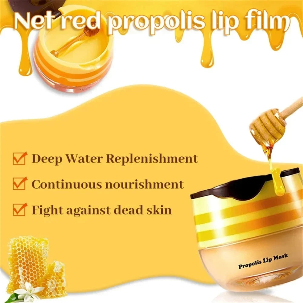 Mascarilla para dormir de labios, 5,5g, mantenimiento del sueño nocturno, brillo de labios hidratante, crema blanqueadora, cuidado nutritivo de los labios, miel de fresa