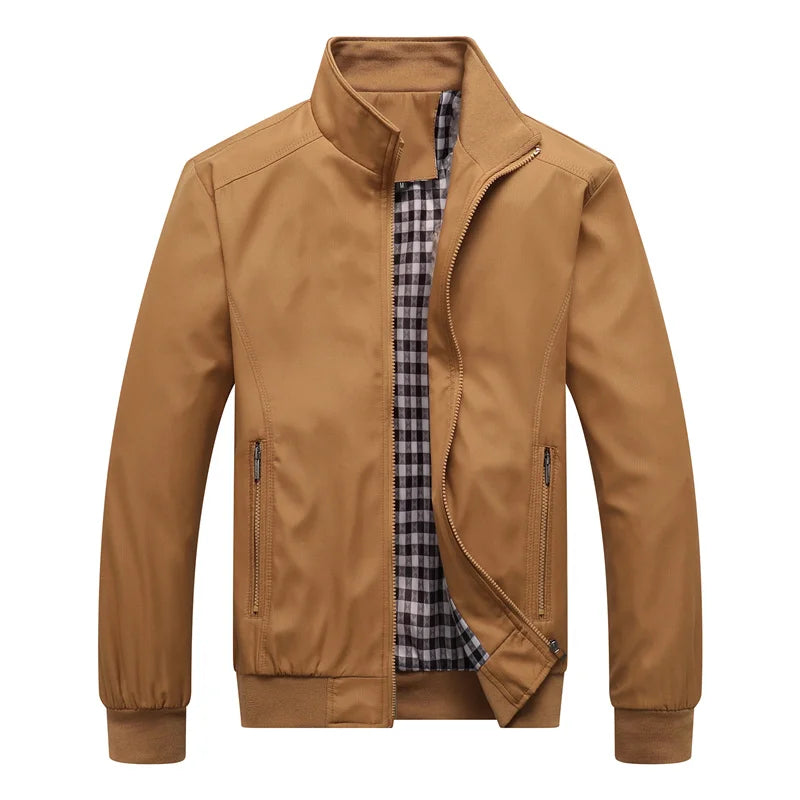 2025 primavera otoño Casual sólido moda chaqueta Bomber delgada hombres abrigo nueva llegada chaquetas de béisbol chaqueta de hombre M-6XL 8XL Top