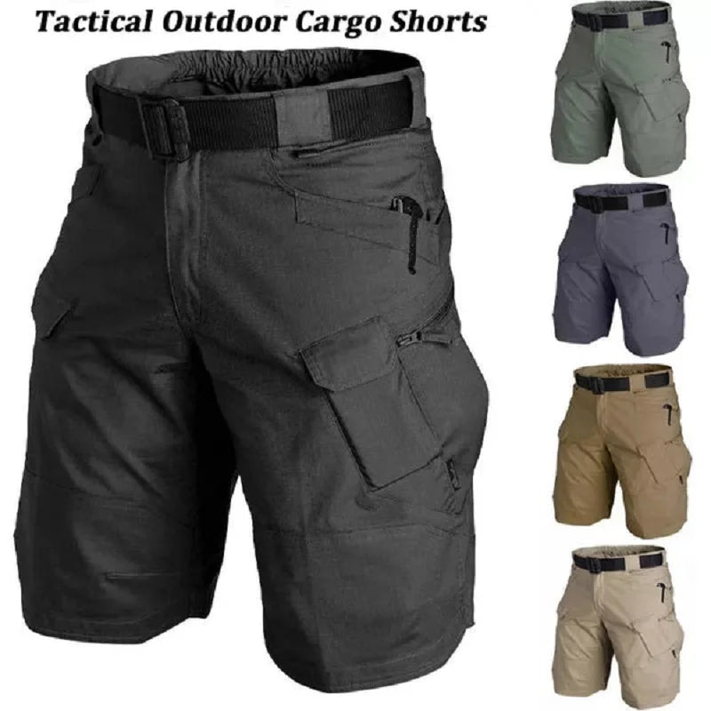 Pantalones cortos tácticos militares para hombre, pantalones cortos urbanos impermeables de senderismo, pantalones de campamento con múltiples bolsillos, talla grande, Verano