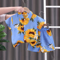 Ropa de verano para bebés, traje informal, camisa, pantalones cortos, conjuntos de 2 piezas, chándal deportivo para niños pequeños