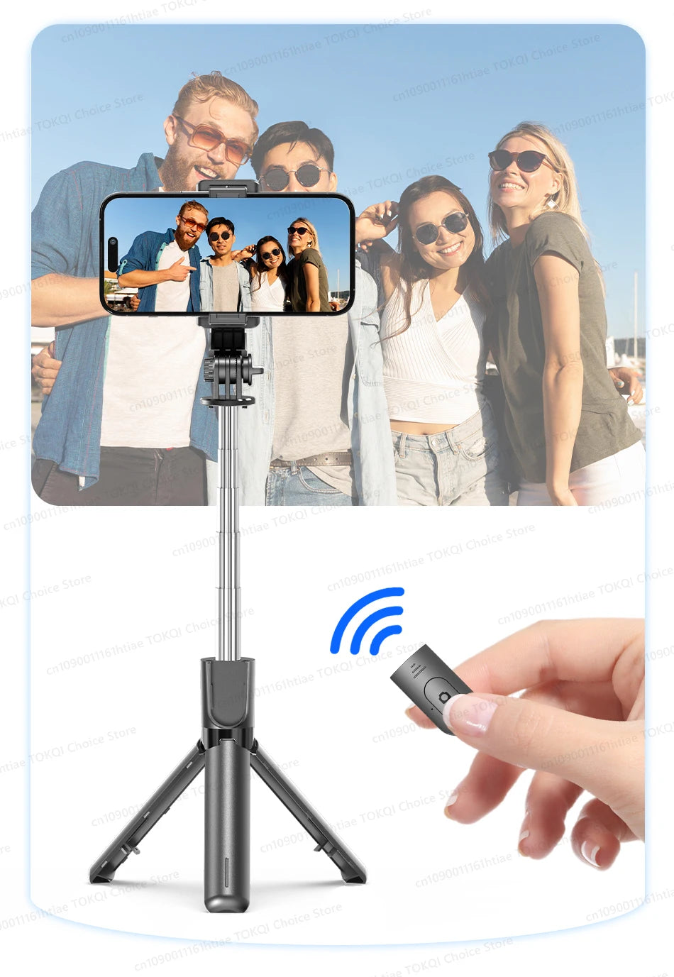 Trípode/palo Selfie F01, soporte para teléfono, Mini trípode portátil con Bluetooth inalámbrico para Android e Iphone, teléfono inteligente, disparo Vlog