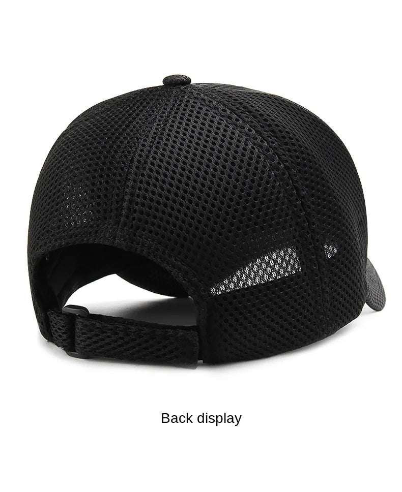 Gorra de béisbol de malla de verano de talla grande de cabeza grande para hombres y mujeres gorra transpirable de camionero ajustable para deportes al aire libre correr