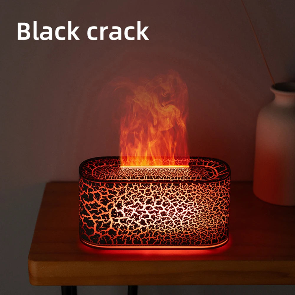 Difusor de aceites esenciales, humidificador de fuego de vapor de agua colorido con llama para sala de máquinas de terapia de aroma de aromaterapia, difusor de llama
