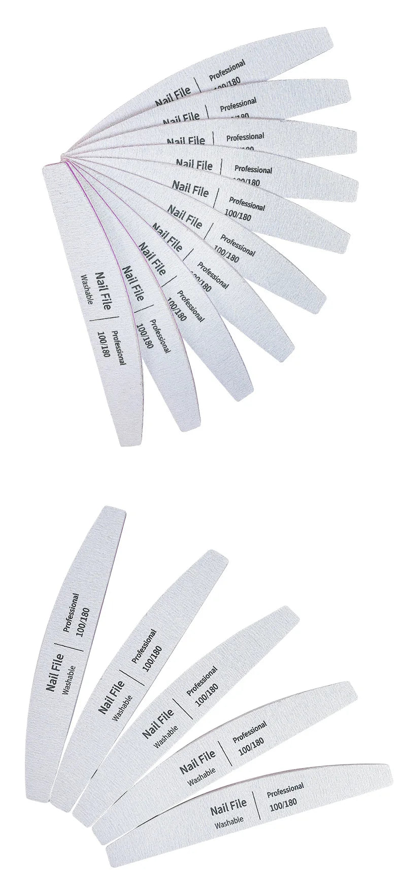 Lima de uñas 100 a 180 herramientas profesionales esmeril para manicura lima 240 papel de lija limas de pulido de Gel para uñas juego pulidor