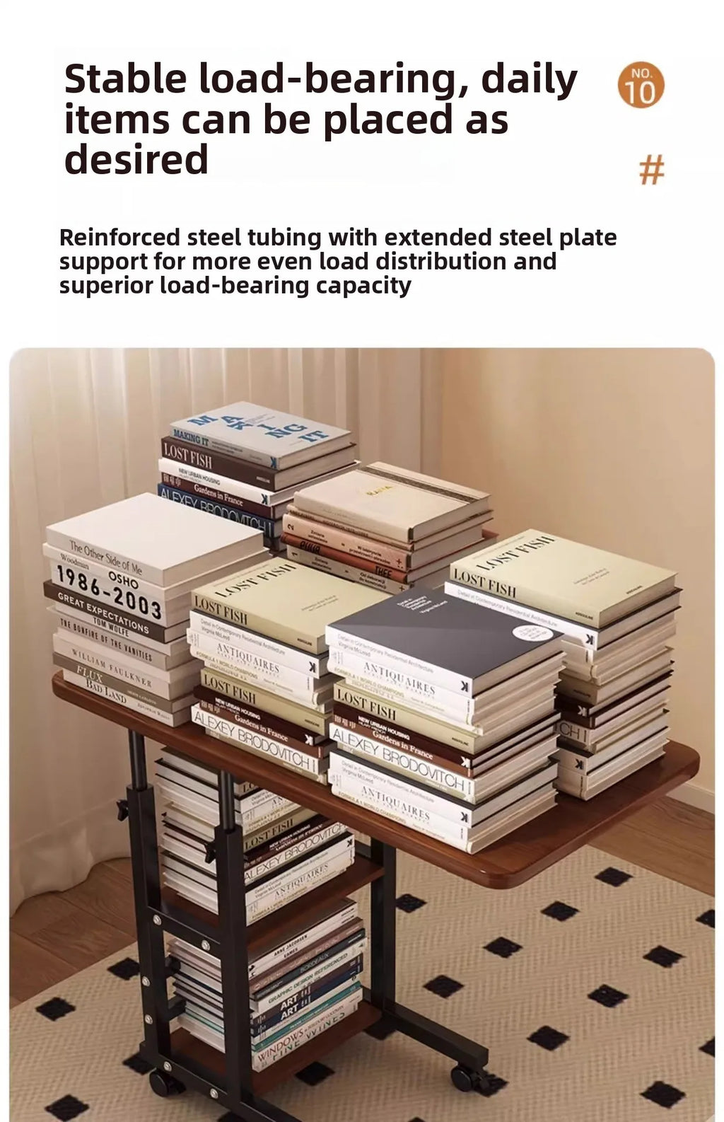 Mesa Auxiliar para Cama, Soporte para Portátil, Mesa de Noche, Accesorio de Oficina para Lectura, Tablero de Escritura, Escritorio para Computadora