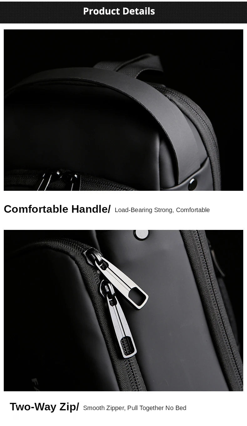 Bolso cruzado de cuero PU para hombre, bandolera clásica antirrobo, bolso de pecho multifuncional, nueva marca de diseñador