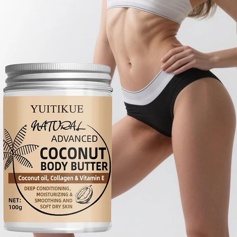 100 g de crema corporal de coco: adecuada para todos, reafirma y hidrata la piel, bloquea la humedad, deja la piel suave, refinar