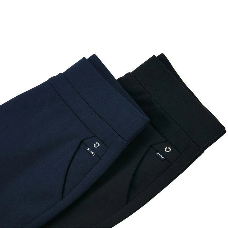 Pantalones de talla grande para mujer, ropa básica de lana para oficina, pantalones pitillo térmicos gruesos y finos, Otoño e Invierno 2024