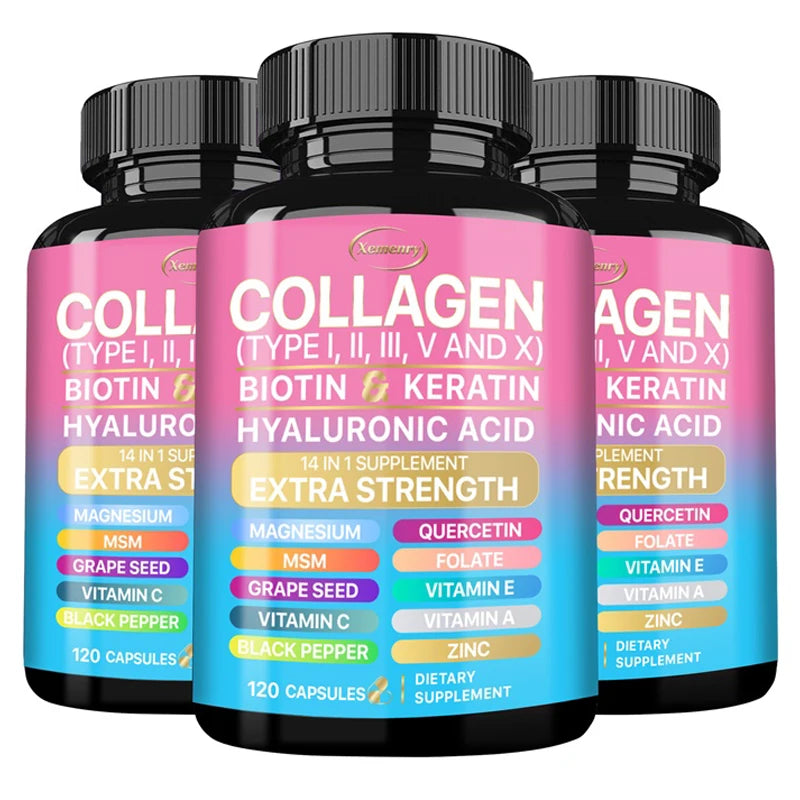 Suplemento de colágeno: apoya el cuidado de la piel, las uñas, el cabello, los antioxidantes y el sistema inmunológico