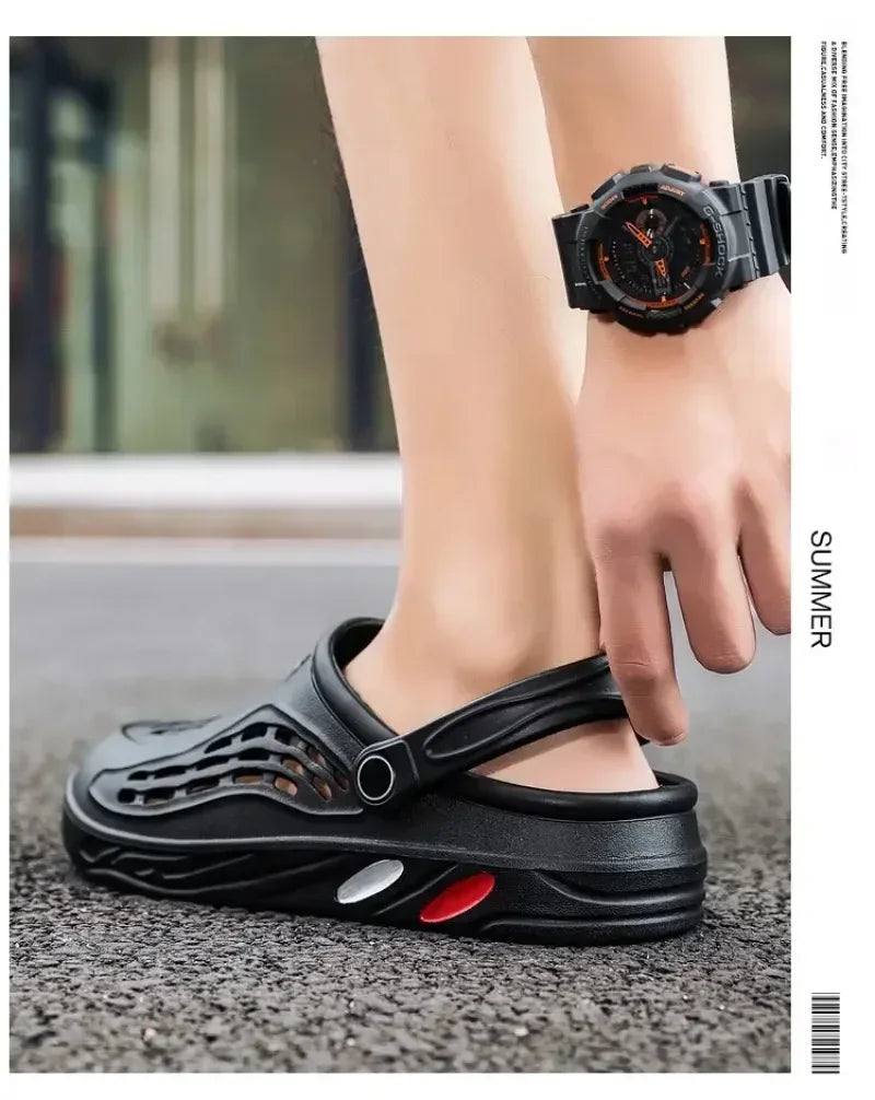 Sandalias al aire libre para hombres y mujeres Zuecos de verano Zapatillas EVA Tallas grandes 47 48 49 Zapatos de jardín para hombres Sandalias de playa Zuecos transpirables