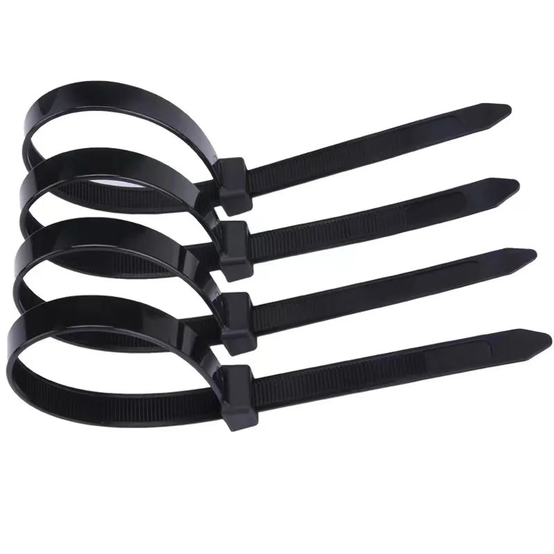 100 piezas negro 4x200 cable anillo de fijación reutilizable cable Zip Ties de pulgadas reciclable desmontable