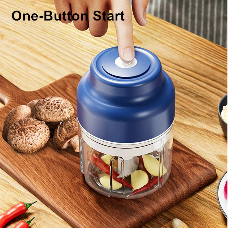Máquina eléctrica de puré de ajo, Mini prensa de ajo inalámbrica, máquina automática de agitación y pelado, extractor de ajo de cocina