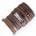 Juego de 10 Pulseras de Cuero Trenzado Negras, Hechas a Mano, para Hombre y Mujer, Pulseras de Moda, Joyería al por Mayor, Regalo