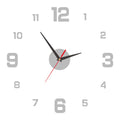 Reloj colgante de pared DIY sin marco creativo 3D, pegatinas de pared, reloj Digital silencioso para el hogar, decoración de pared para sala de estar y oficina