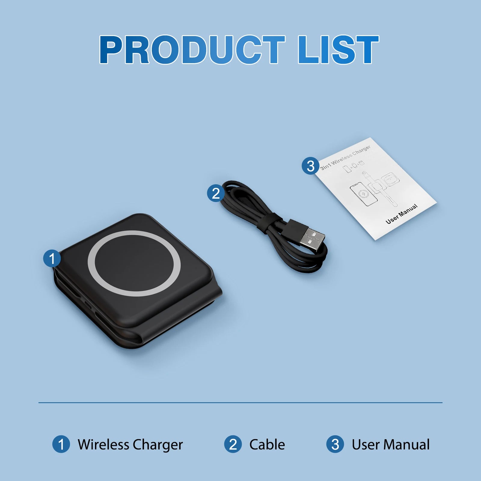Cargadores inalámbricos magnéticos de 15W, base de carga plegable 3 en 1 para teléfono, carga rápida de viaje para Apple Watch IPhone 14/13/12/11/X AirPods