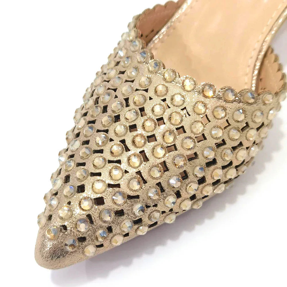 Sandalias con fondo de Muffin decoradas con cuentas para mujer, zapatos y bolso cómodos y versátiles, elegantes, a la moda, verano, 2023