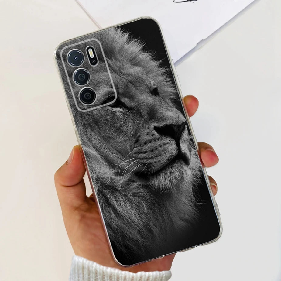 Para Oppo A16 A16s funda elegante pintada contraportada suave funda de teléfono delgada para Oppo A16s OppoA16 s CPH2269 Coque Fundas carcasa de parachoques