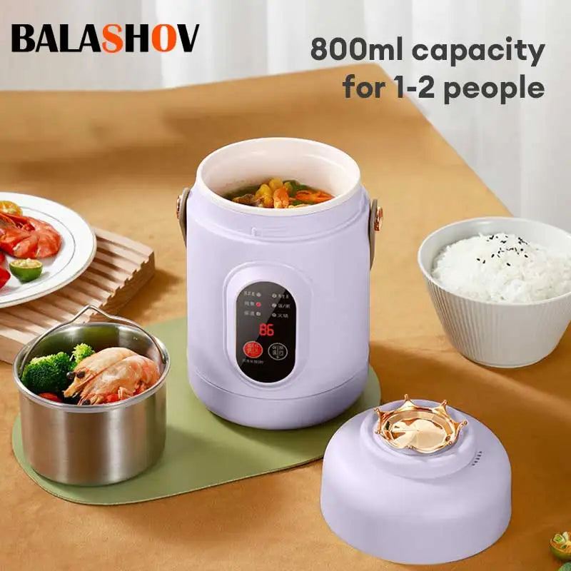 Nueva olla arrocera multifuncional, hervidor eléctrico portátil pequeño de viaje, Cocina eléctrica para el hogar, olla caliente de 110V, enchufe europeo de 220V EE. UU./220V