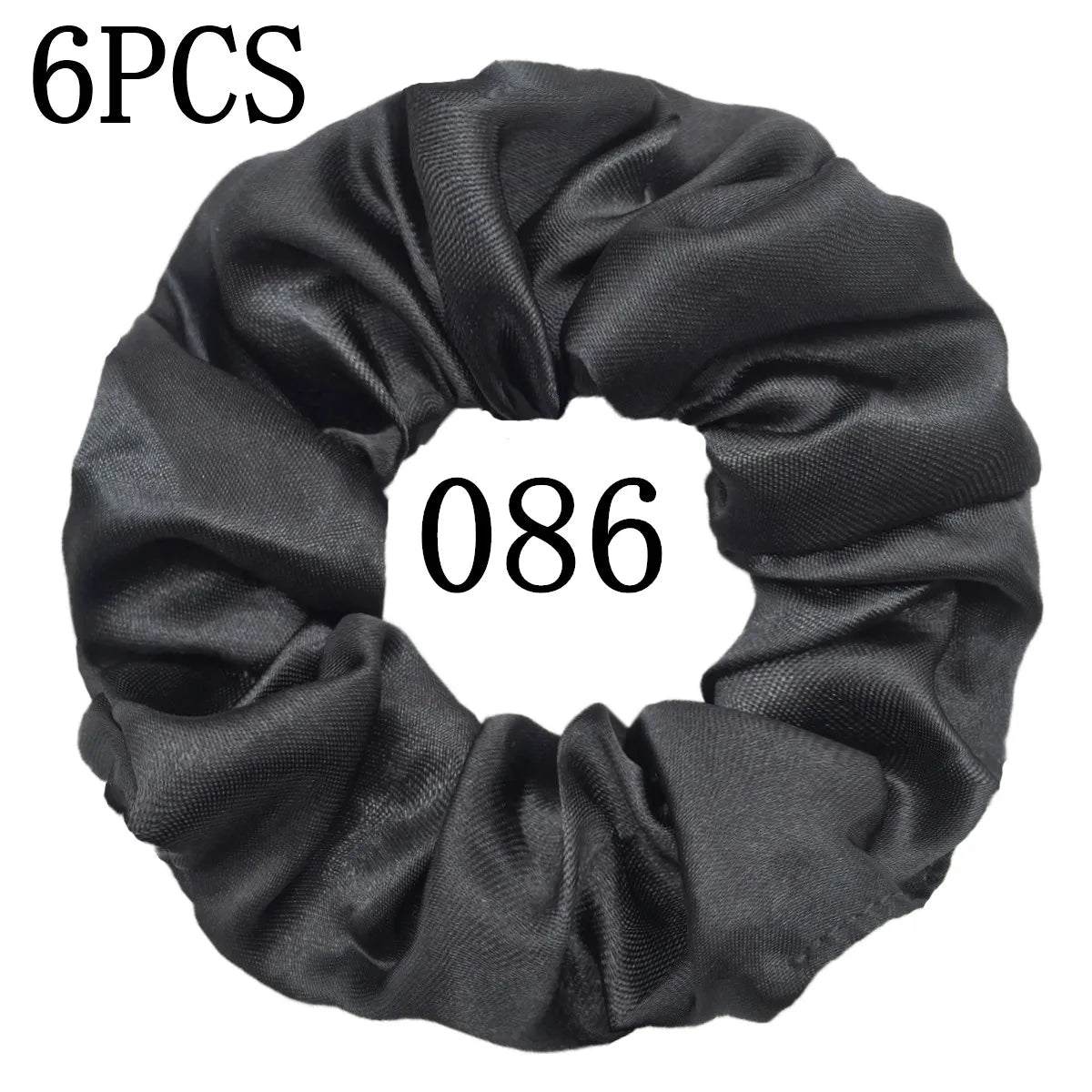 6 unids/lote, bandas para el pelo, lazos, cuerdas, soporte para cola de caballo para mujeres o niñas, accesorios, tocados de satén, Color sólido 100