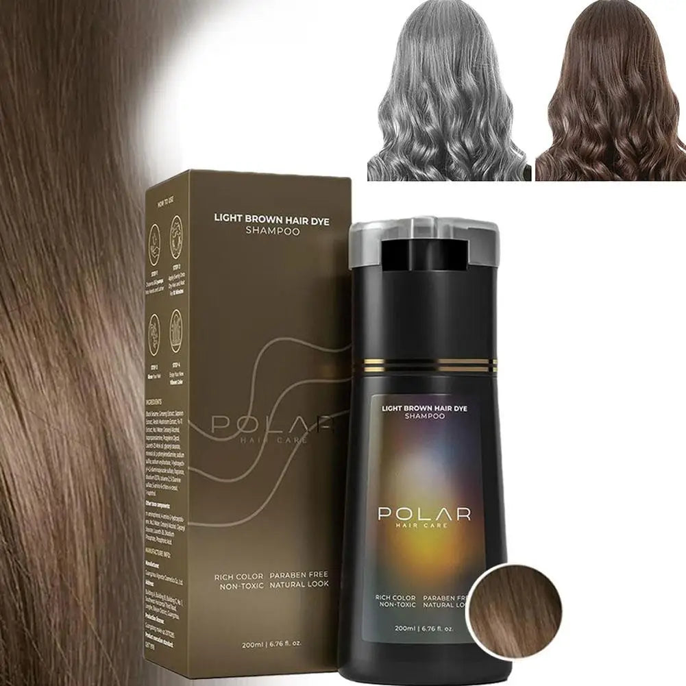 Champú para teñir el cabello para cabello gris para mujeres y hombres, Kit de tinte para el cabello Natural, champú semipermanente para teñir el cabello, negro, marrón, morado, 200ml