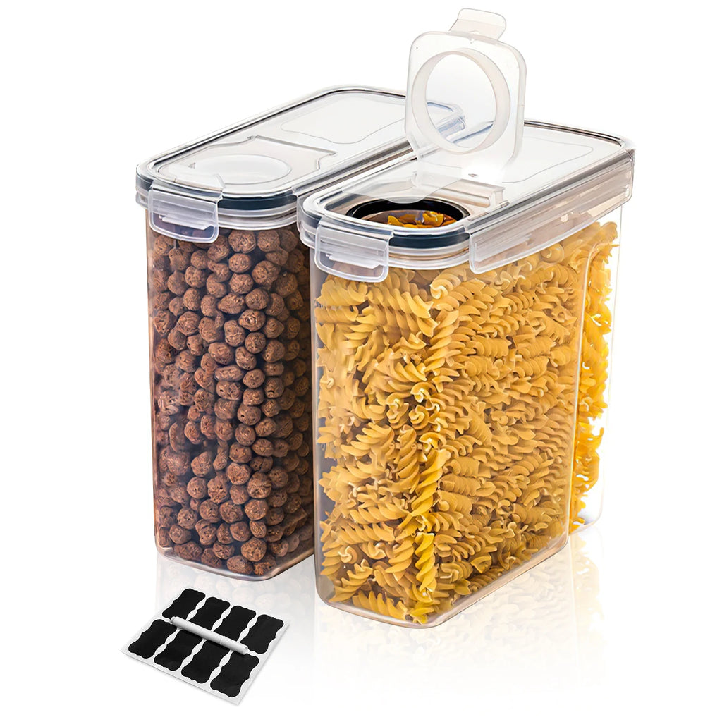 Juego de almacenamiento de contenedores de cereales de 2/3/4 (2,5 L 84 oz), contenedores herméticos de almacenamiento de alimentos para organización de cocina y despensa, cereales