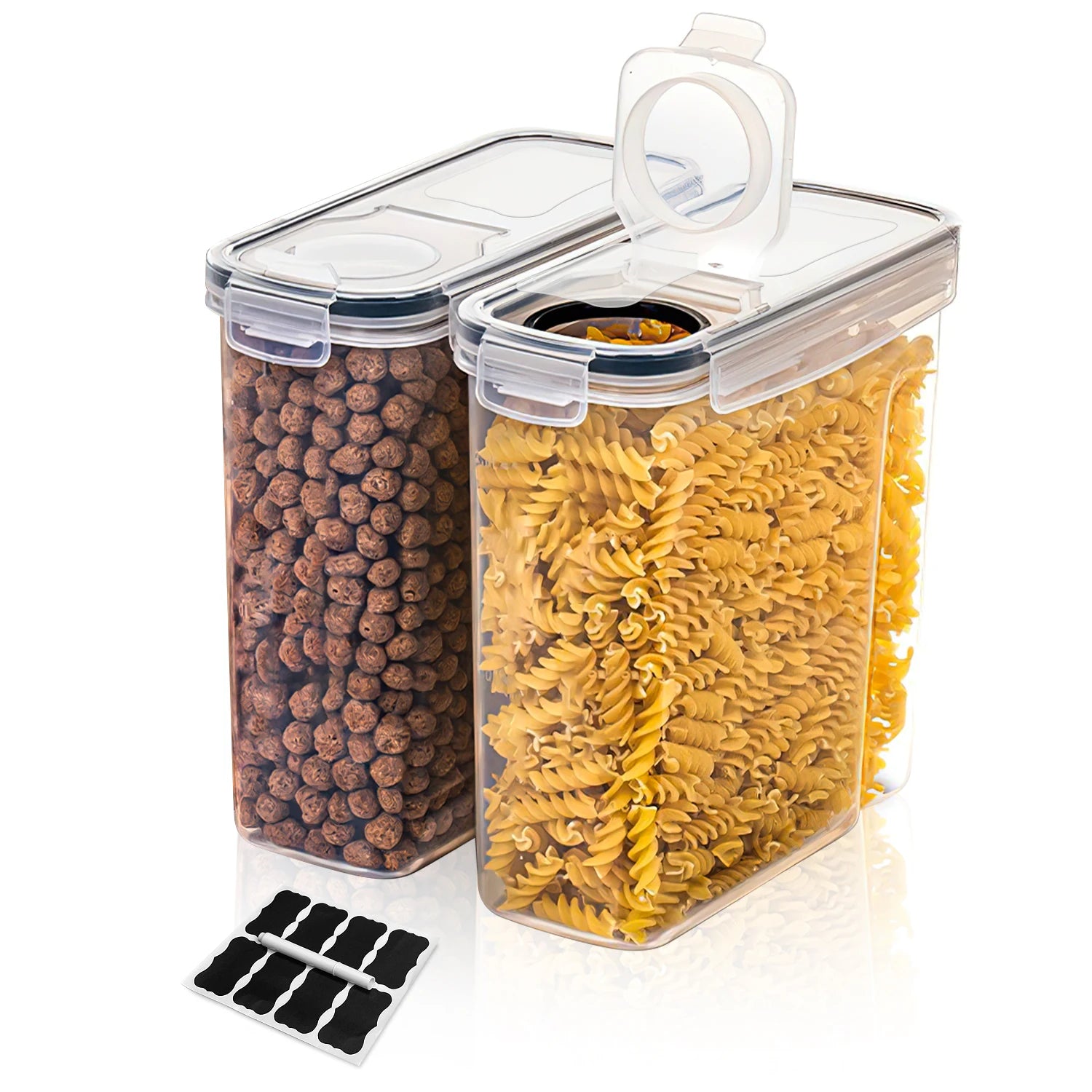 Juego de almacenamiento de contenedores de cereales de 2/3/4 (2,5 L 84 oz), contenedores herméticos de almacenamiento de alimentos para organización de cocina y despensa, cereales