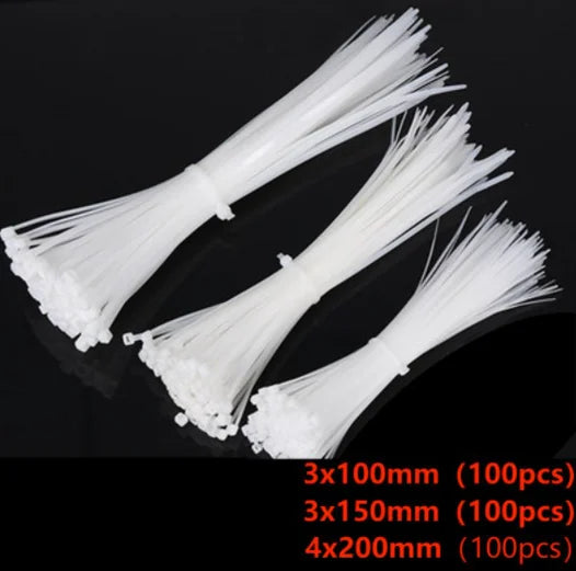 100 piezas negro 4x200 cable anillo de fijación reutilizable cable Zip Ties de pulgadas reciclable desmontable