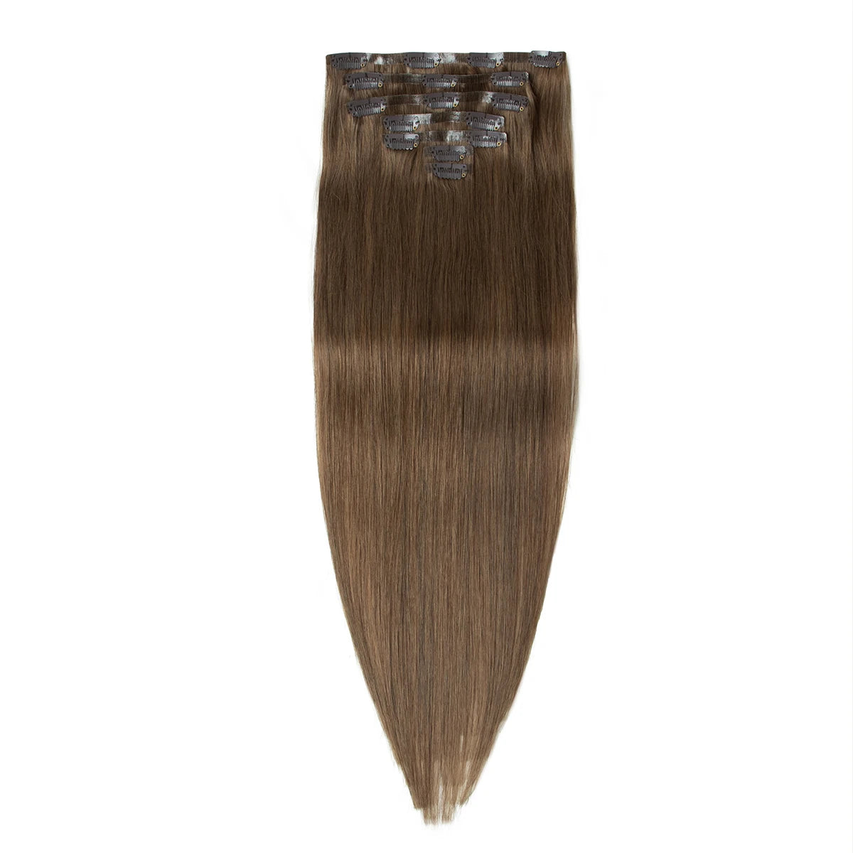 Human Hair Invisible PU Clip In Extensions Injected PU Tape Weft 7Pcs/set 12-24inch 100G 120G Clip On Hair Comfortable Wear