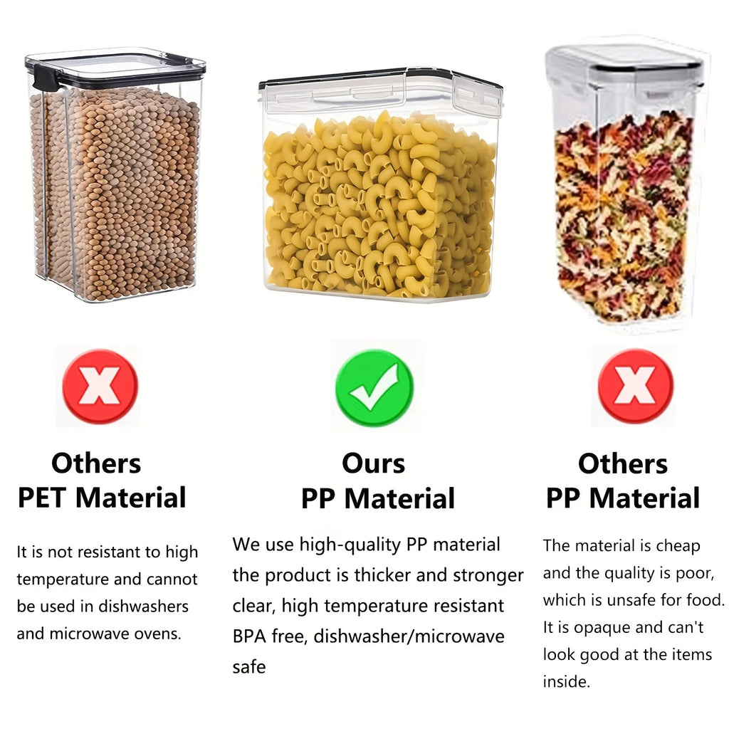 Juego de almacenamiento de contenedores de cereales de 2/3/4 (2,5 L 84 oz), contenedores herméticos de almacenamiento de alimentos para organización de cocina y despensa, cereales