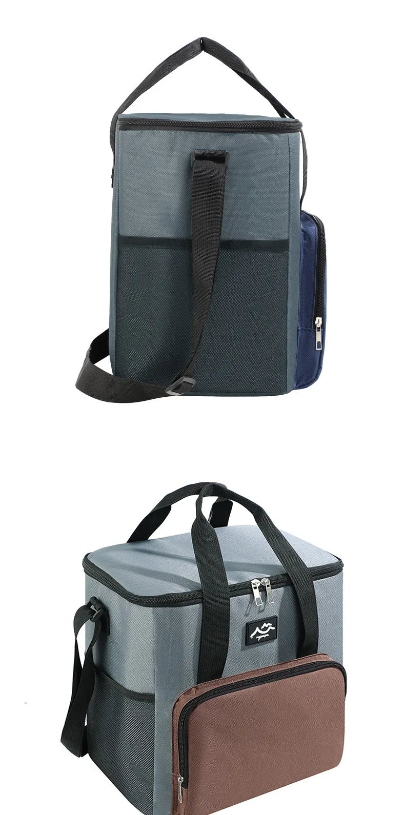 Color a juego de moda, bolsa de almuerzo cuadrada simple, bolsa de hielo portátil para acampar, trabajadores de oficina de gran capacidad, bolsa de comida