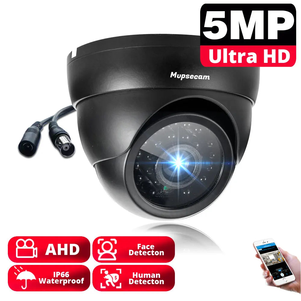 Cámara domo analógica de seguridad CCTV 4K BNC para exteriores, impermeable, detección facial, AHD, DVR, sistema de videovigilancia, 8MP, XMEYE, 5MP