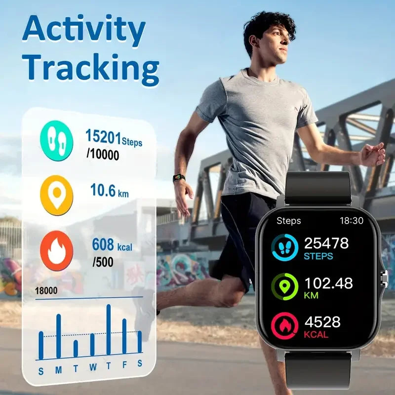 KESHUYOU 2025 nuevo reloj inteligente Bluetooth que habla oxígeno en sangre/Monitor de presión arterial reloj inteligente para mujeres hombres regalo de vacaciones