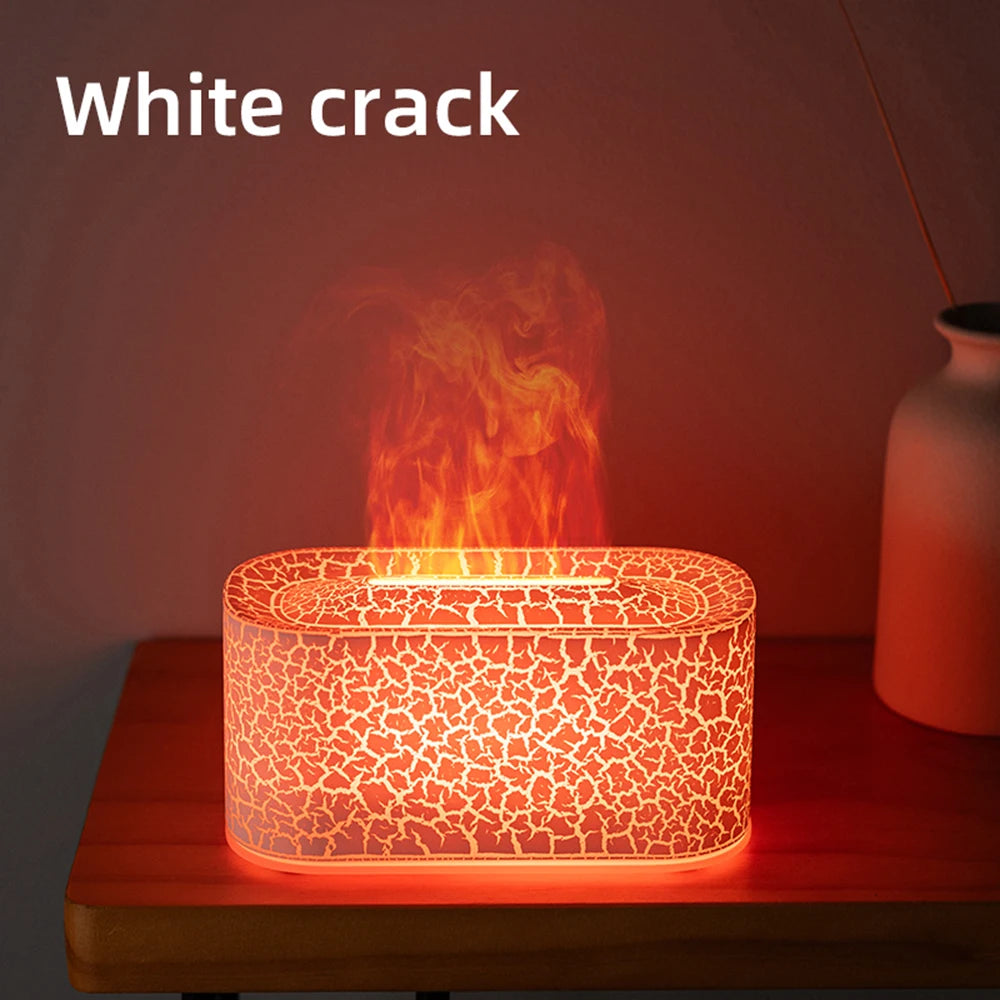 Difusor de aceites esenciales, humidificador de fuego de vapor de agua colorido con llama para sala de máquinas de terapia de aroma de aromaterapia, difusor de llama