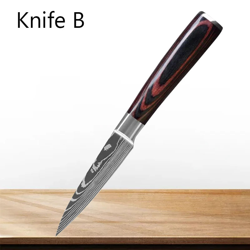 Cuchillos de cocina profesionales, cuchillo de acero inoxidable, pelado de frutas, cuchillo de carnicero, cuchillo para deshuesar, cuchillos de cocina para pelar