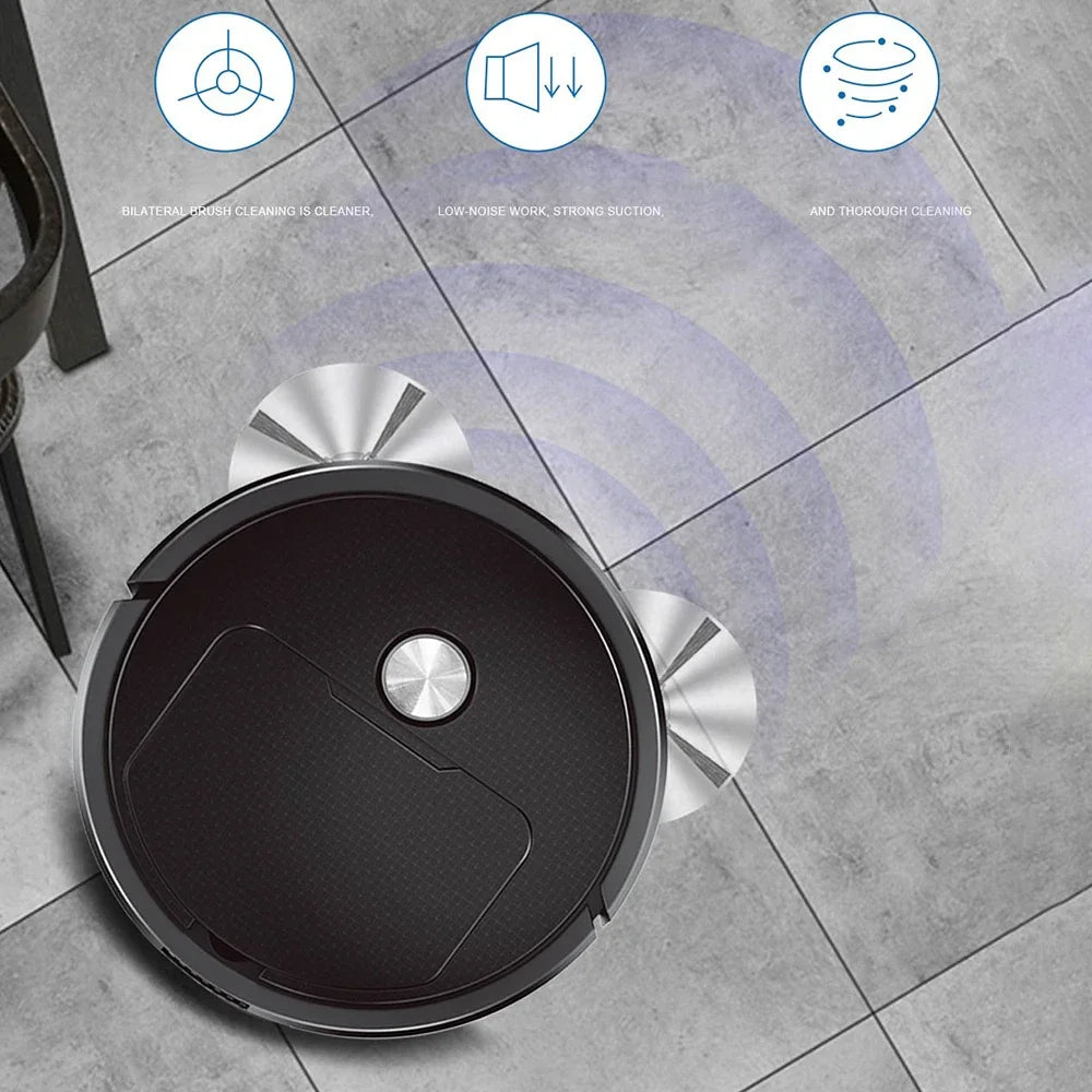 NUEVO Robot de Limpieza Inteligente 3 en 1, Mini Aspiradora Inalámbrica para el Hogar, Robots de Barrido para Uso Doméstico