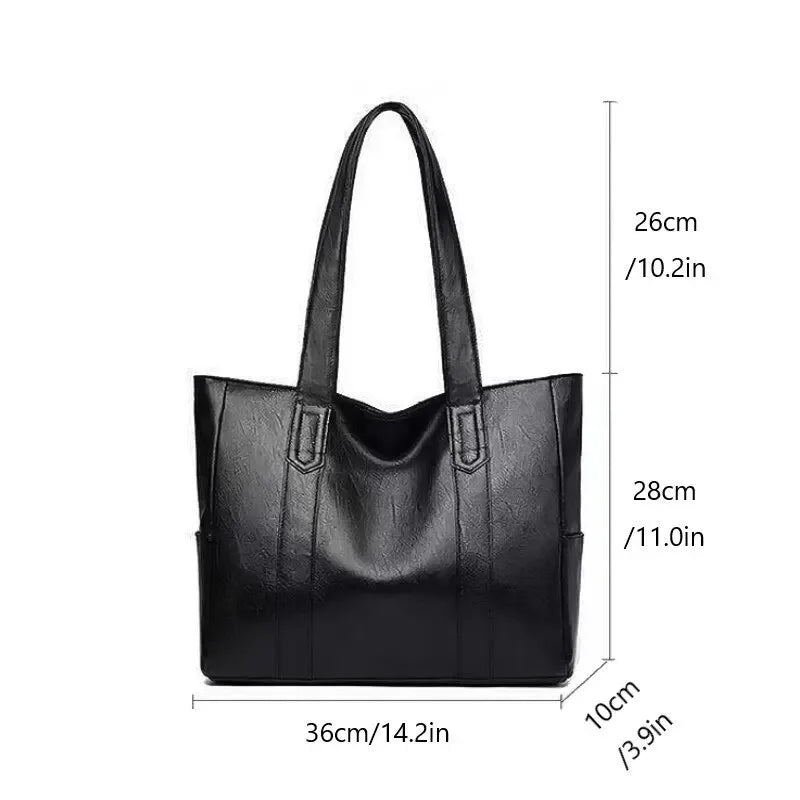 Bolso de mano grande Vintage con capacidad de 2025, bolso informal de hombro vegano Retro para mujer para ir al trabajo