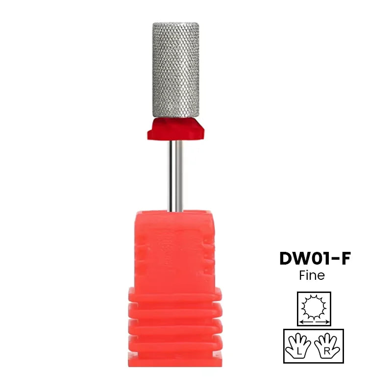 Brocas de cerámica para uñas de diamante, fresa para manicura, limas rotativas para cutículas izquierda y derecha, herramientas de accesorios para uñas DIY