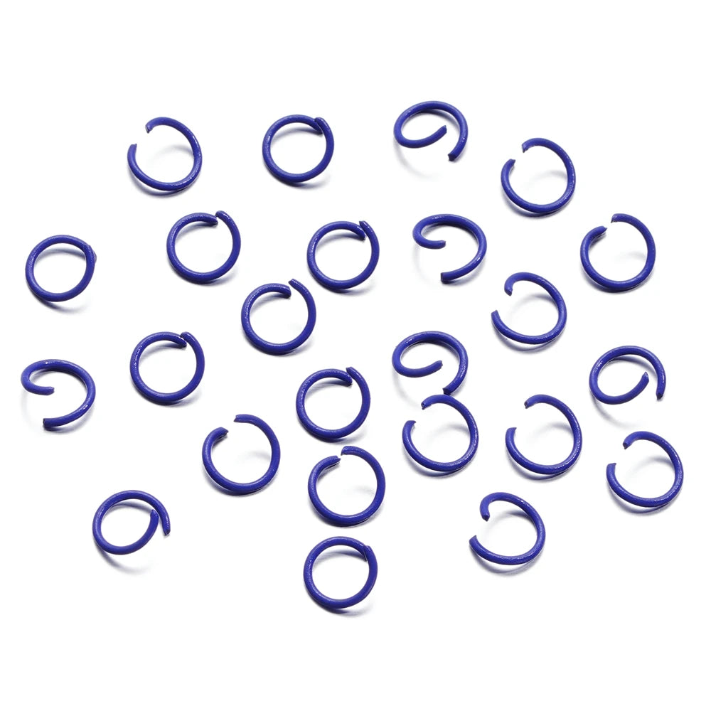100 unids/lote 1,2x10mm anillos abiertos coloridos conector de anillo de salto dividido para hacer joyería Diy accesorios suministros