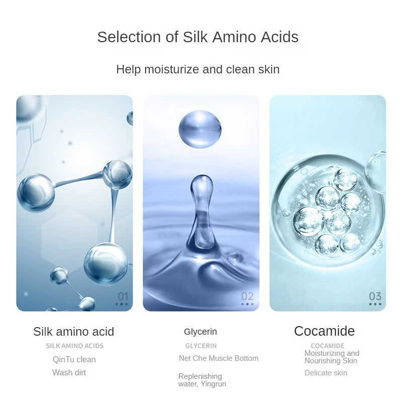 Limpiador Facial de aminoácidos, limpieza profunda, limpiador hidratante con Control de aceite, Gel de limpieza suave, productos de lavado de cara para el cuidado de la piel