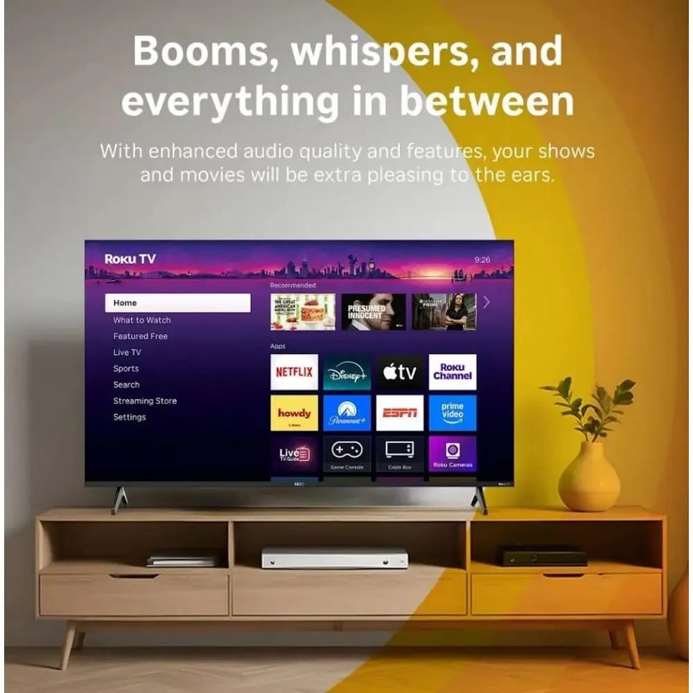 Televisor Inteligente Hiro TV de 40 Pulgadas, 1080p Full HD con Audio Dolby para Streaming, LED de Iluminación Directa, con Wi-Fi, Bluetooth, 3 Puertos HDMI - H40C3C