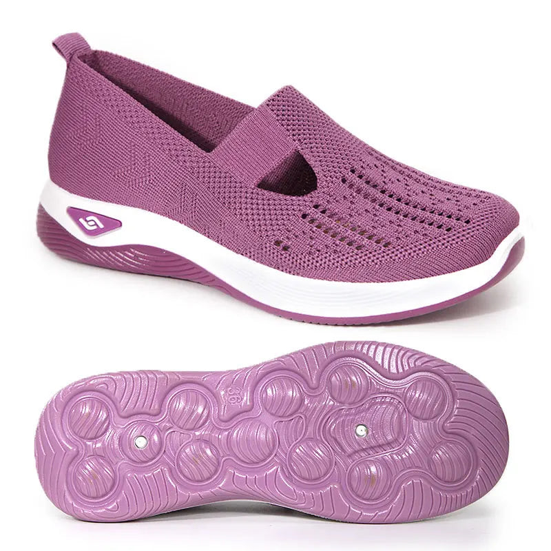 Zapatos de mujer 2025, zapatillas informales de verano, suela gruesa de malla transpirable, asequible, envío gratis