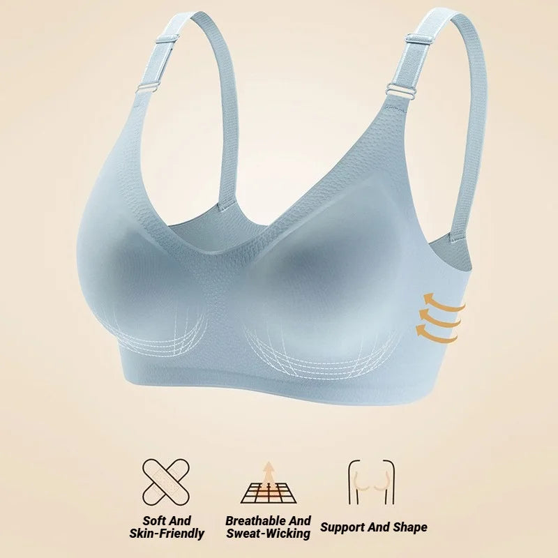 Sujetadores sin costuras para mujer, estilo fino, suaves, para lactancia, ropa interior cómoda, lencería con soporte, tallas grandes
