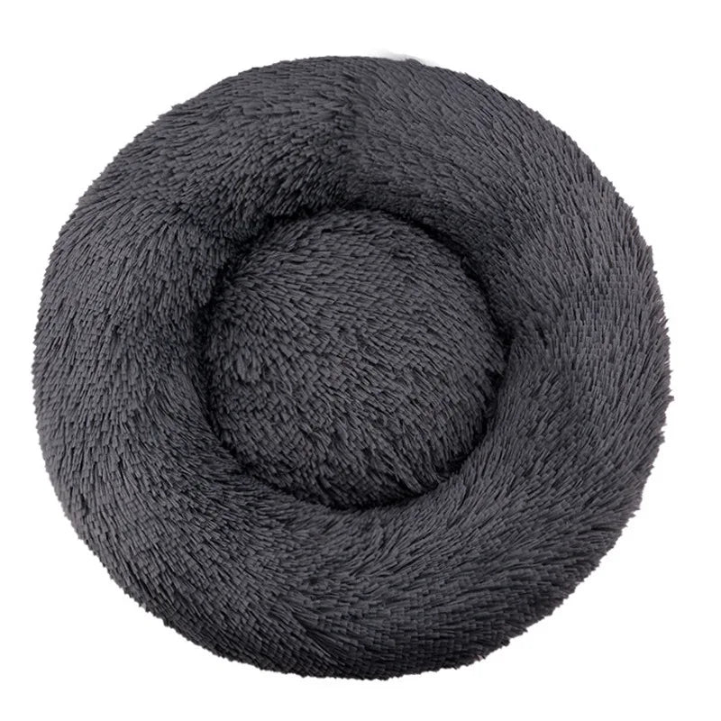 Cama redonda para perros, cama cálida de invierno para gatos, cesta de felpa para perros, cama lavable para mascotas, sofá para perros pequeños, medianos y grandes