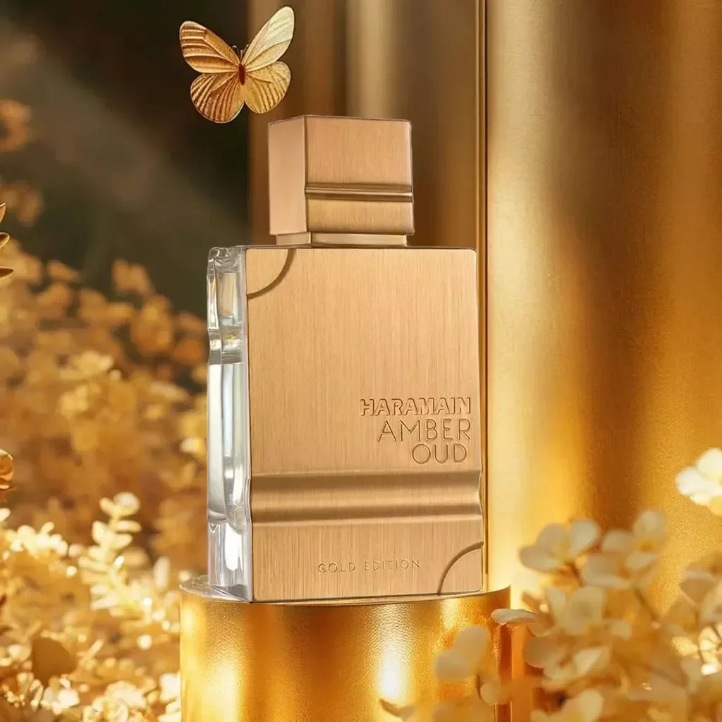Al Haramain Amber Oud Gold EDP 60ml – Perfume Unisex de Larga Duración con Notas de Ámbar, Vainilla y Oud, Regalo de Lujo