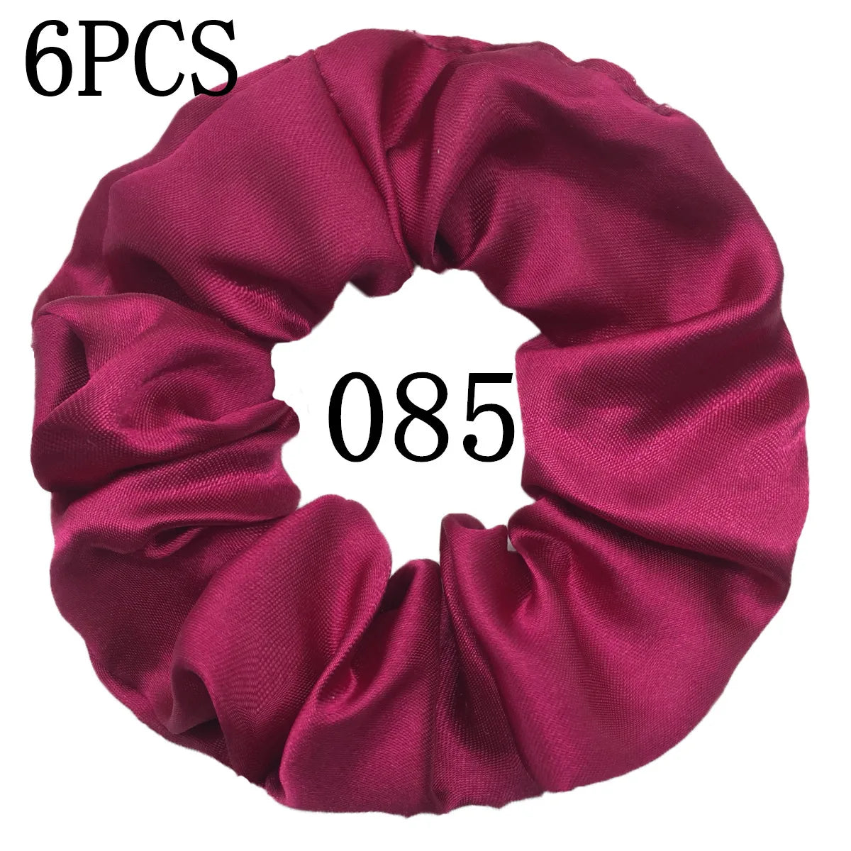 6 unids/lote, bandas para el pelo, lazos, cuerdas, soporte para cola de caballo para mujeres o niñas, accesorios, tocados de satén, Color sólido 100