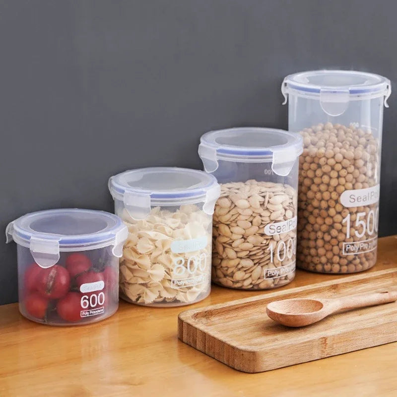 Tanque de almacenamiento de granos, caja de almacenamiento de granos de plástico, tarro de almacenamiento de alimentos, contenedor hermético, organizador de cocina para el hogar, 1 ud.